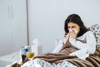 image of patient with cold or flu