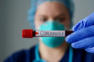image of blood sample for Coronavirus testubg